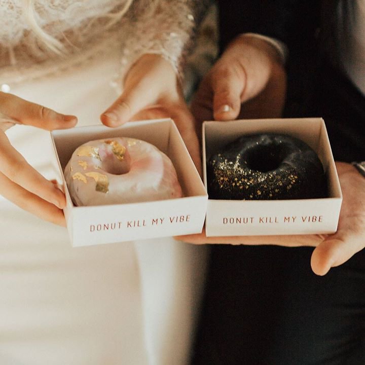 Donut wedding favors, anyone? These beauties are sure to delight any guest!