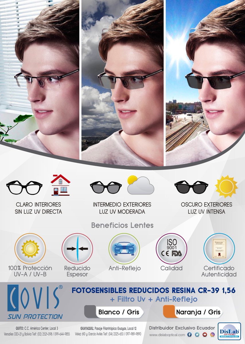 CovisEcuador's tweet photo. Lentes #COVIS #SunProtection #ProtejaOjos #RayosSol Consulta Profesional #SaludVisual https://t.co/RhNcCWsrrm