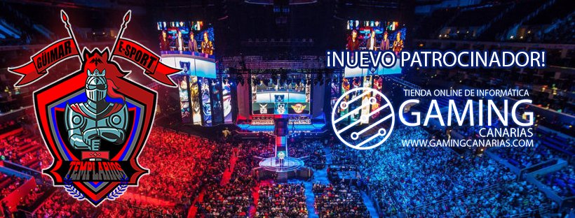 GamingCana's tweet photo. Nos convertimos a partir de hoy en nuevo patrocinador del equipo de eSports "@TEMGuimareSport" https://t.co/89djPH6bvO 
#gaming #templarios #gamingcanarias #esports https://t.co/32bUdBNQls