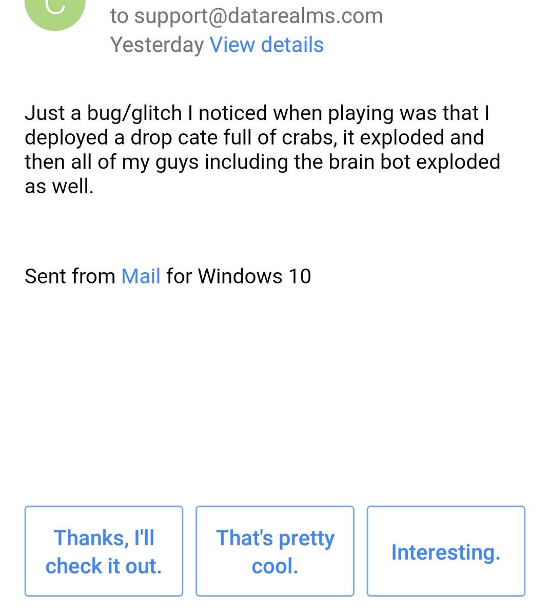 Data01's tweet image. classic #CortexCommand support email