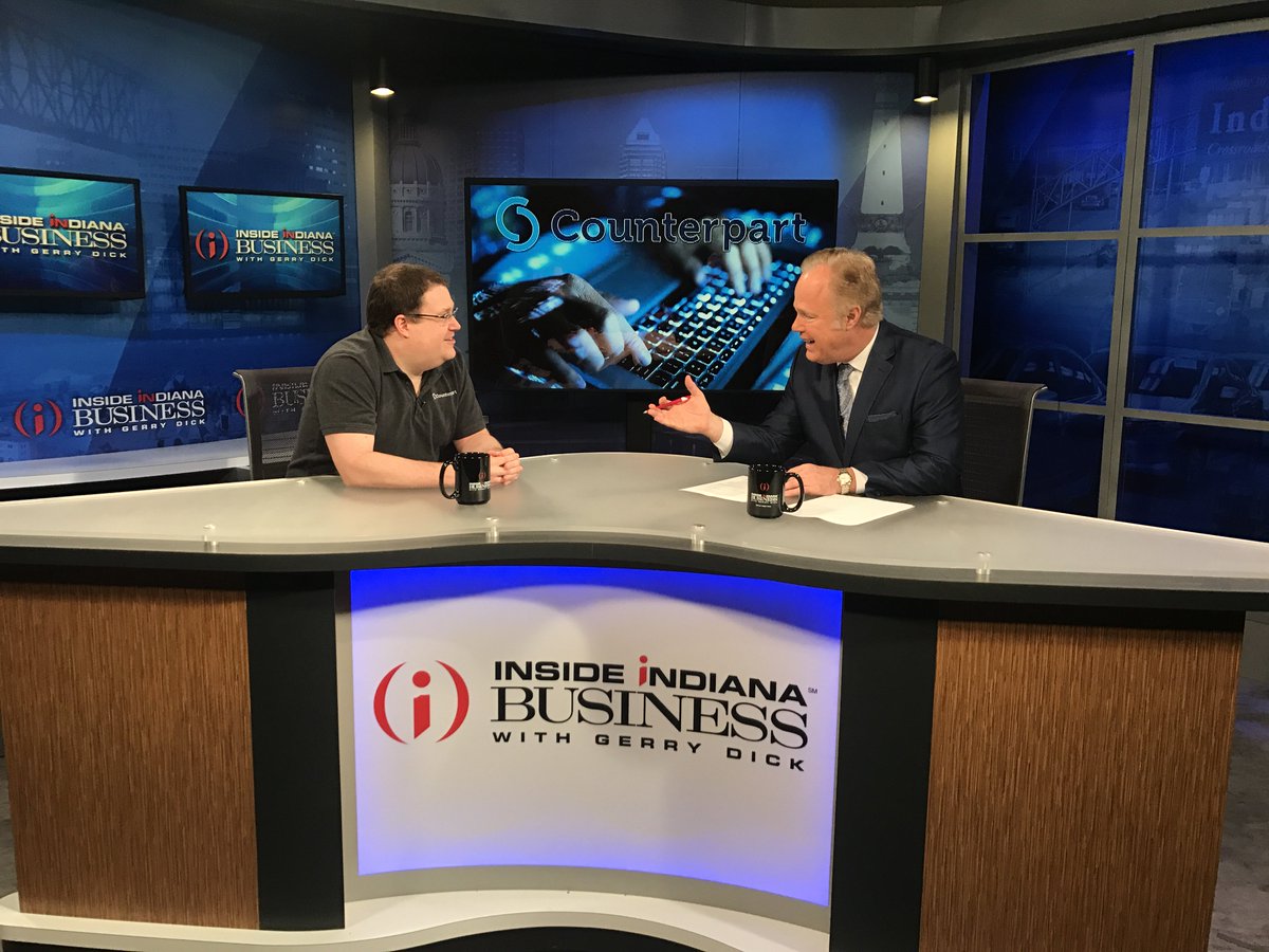 counterpartbiz's tweet photo. Catch Counterpart on #IIBTV TONIGHT at 7:30 on @wfyi; Sunday at 11 a.m. on @WTHRcom! Thank you to @IIB and @GerryDick for the opportunity to share our story. https://t.co/IXNbFRwp14