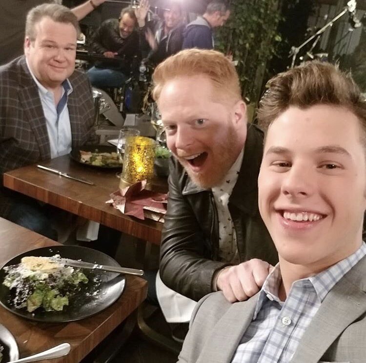 ModernFam's tweet photo. RT if you’d have dinner with these classy fellas 📷: @Nolan_Gould #ModernFamily https://t.co/k93GhOagrh