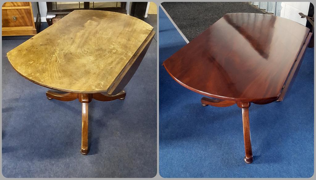 brownsresto's tweet photo. Before and after stripping and French polishing on this lovely but faded Georgian mahogany table.
#restoration #frenchpolishing #antiques https://t.co/lssp9T9x6J