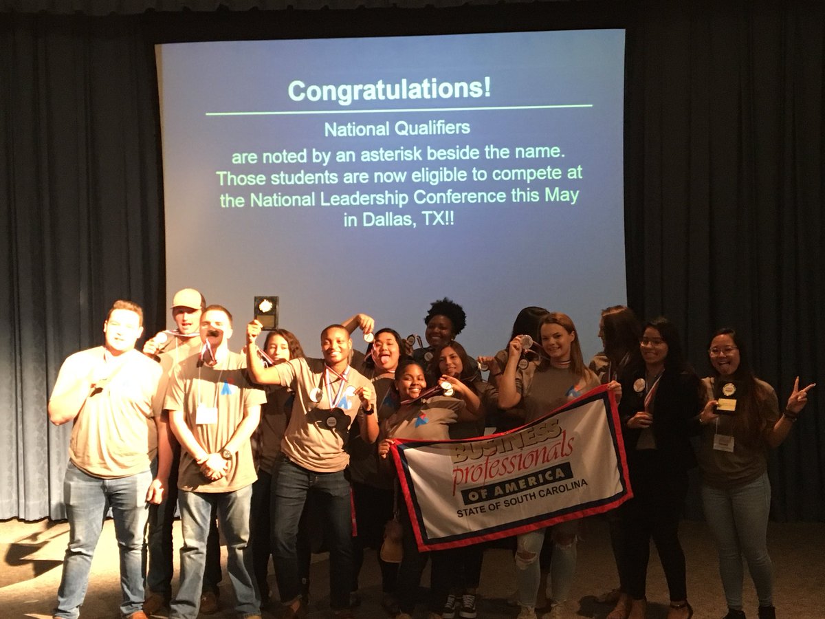 RoHi_BPA's tweet photo. 14 Bearcat Business students qualified at the SC BPA Leadership Conference for Nationals! They won 22 awards, with 18 of them in the top 3! https://t.co/PU3hwfVTEK