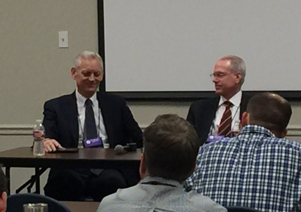 HarwoodAdam's tweet photo. Panel discussion with two SBC state executive directors, @RichardsJim of TX and @406Duke of MT, led by @bartbarber at @NOBTS #APowerfulPolity https://t.co/SujYiyXzyI