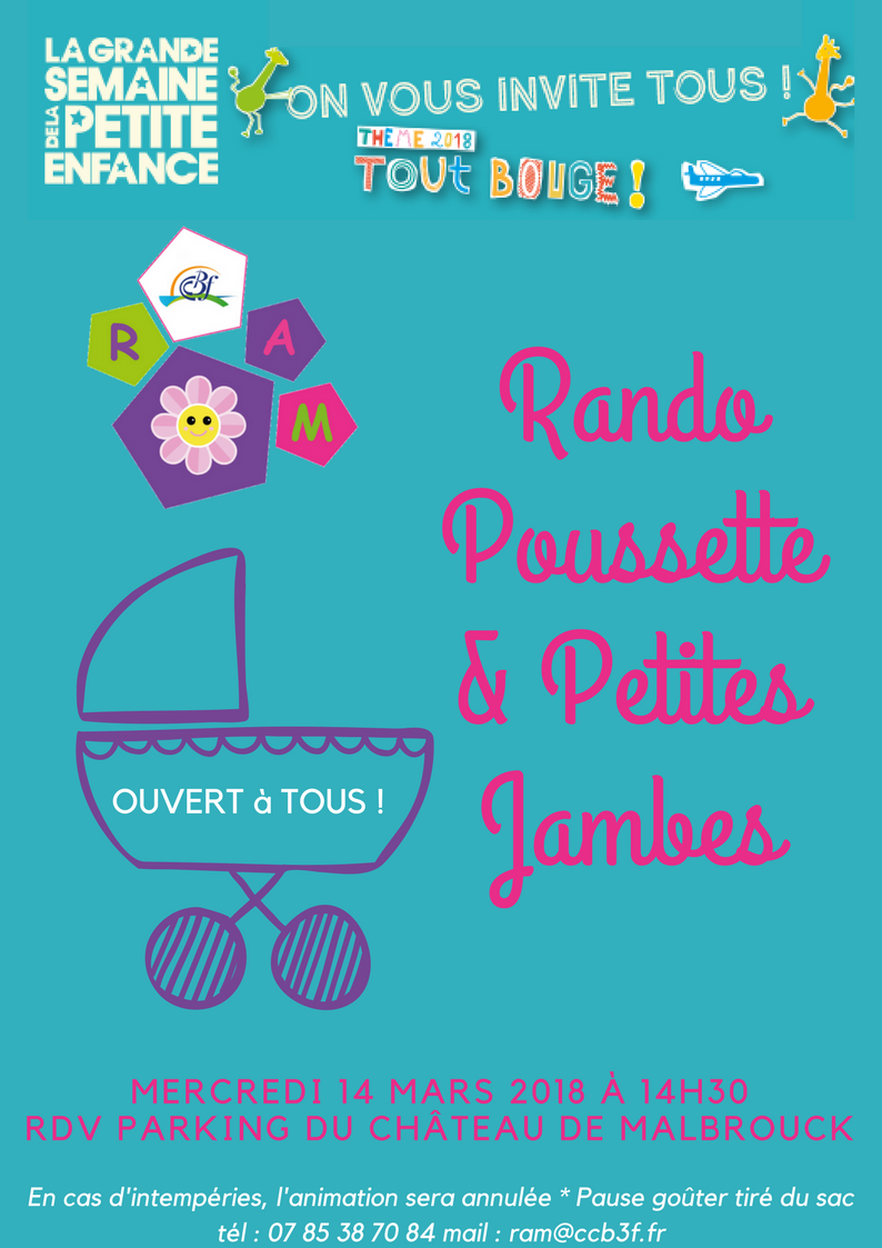 CyrilleGodfroy's tweet photo. Dans le cadre de @LaGrandeSemaine de la Petite Enfance, le RAM de la #CCB3F propose une rando-poussette & petites jambes le 14 mars à partir de 14h30 #3frontières #Moselle https://t.co/kBSqRkSPxZ