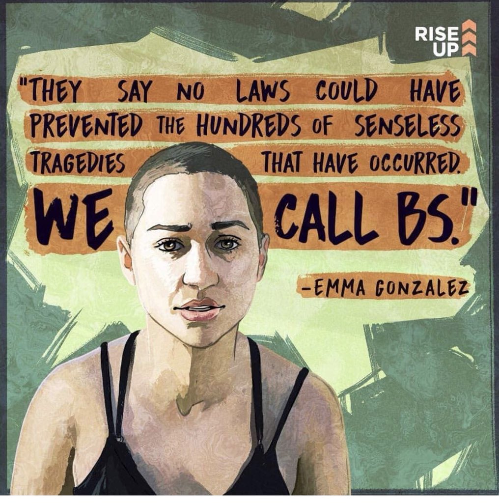 Such a strong and brave young woman! #EmmaGonzales #neveragainmovement #NeverAgainMSD #Resist #RiseUp