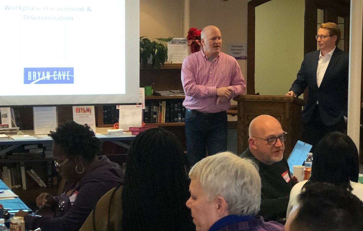 KAAIllinois's tweet photo. 1/ Thanks to Patrick DePoy from our legal partner Bryan Cave LLP for lending his knowledge &amp; expertise at our All Management Meeting, reinforcing ChildServ’s commitment to a culture of empowerment, inclusion, &amp; respect. #ABetterLife #BryanCave #LegalExpert https://t.co/gtb2p2cxag
