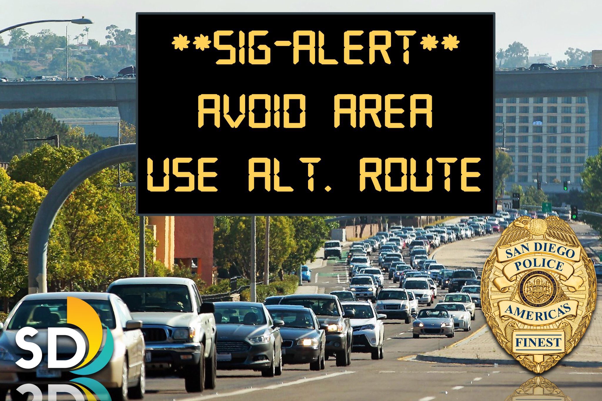San Diego Police Department on Twitter "**SIGALERT** 60006600 Block