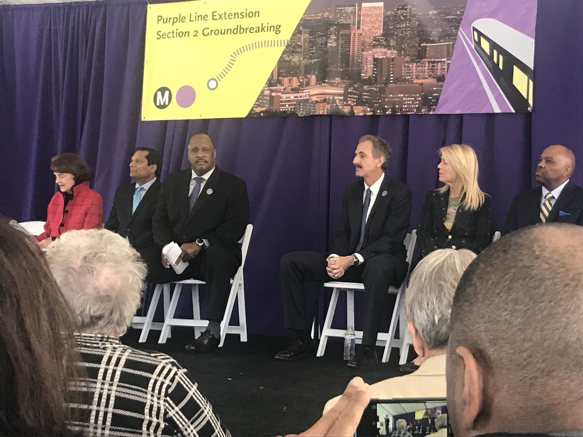 DuboffJess's tweet image. Groundbreaking for Section 2 of the #PurpleLine Extension @metrolosangeles @LAAreaChamber