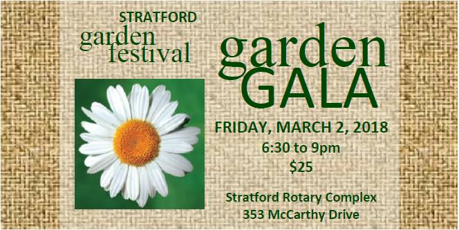 Join us Fri, Mar 2, 6:30 to 9 pm for the #Garden #Gala $25 per person

Enjoy a glass of wine, a craft beer and a wonderful selection of finger food showcasing the Flavours of Perth prepared by local restaurants.

Tickets available at stratfordgardenfestival.com #StratfordON