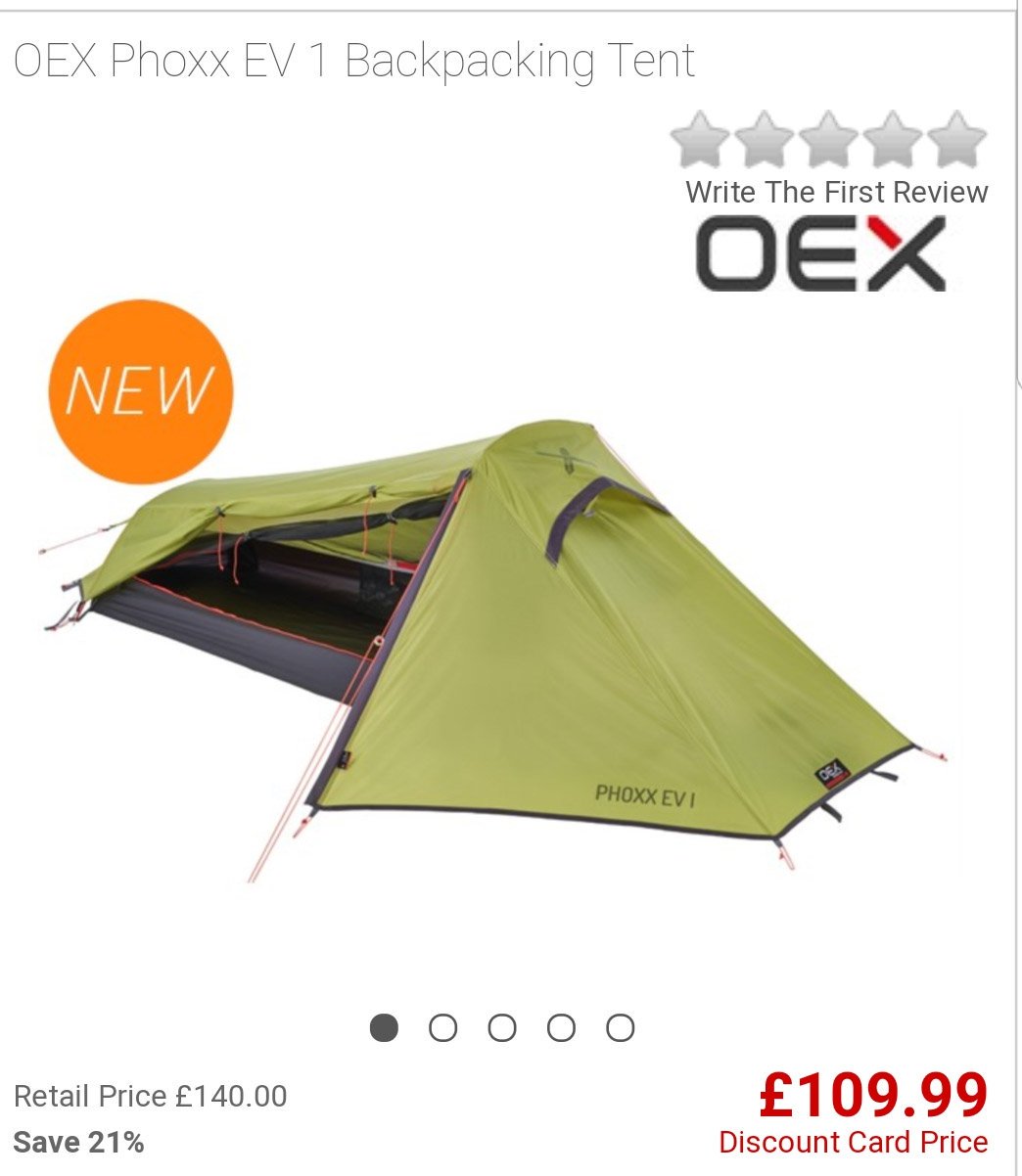 Phoxx ev 1 cheap backpacking 1 person tent