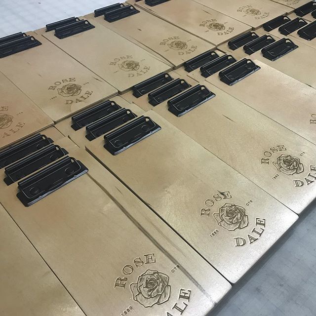 Putting the finishing touches on these #laseretched check presenters for <a href="/rosedaleotr/">Rosedale</a> #designbuild #laseretched #custom #wood #wemakethings #cincinnati ift.tt/2CGIUyn