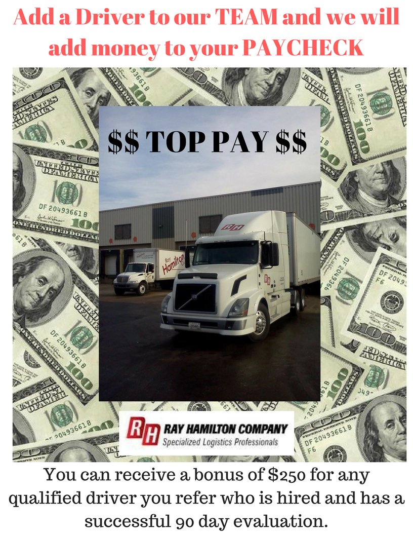 JOIN OUR TEAM AND REFER A DRIVER AND EARN EXTRA CASH. #truckingjobs #overtheroad #jobsfortruckers #trucking #transportation #trucklife #logistics #fleet