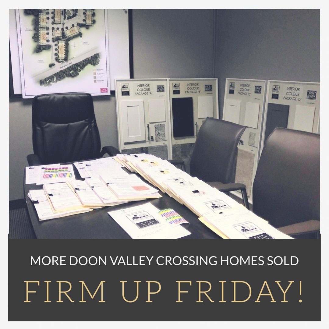 FaisalSusiwala's tweet photo. It’s firm up Friday! Lots more homes sold this week in the new Doon Valley Crossing by Cook Homes. 
#DoonValleyCrossing #CookHomes #FirmUpFriday #Sold #NewBuild #HomeShack #BuyWithFaisal #SellWithFaisal #Doon #Kitchener https://t.co/OAce6wKIrR