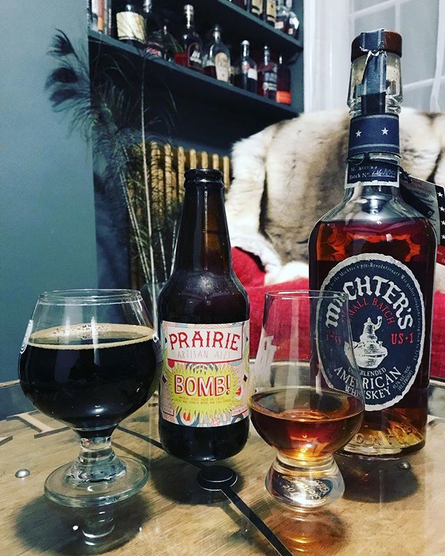 The_Bourbonator's tweet photo. Absolutely freezing outside so I thought I’d warm my Friday night with a boilermaker of Prairie Bomb and Michters American Whiskey. What’s in your glass tonight?
#bourbon #whisky #whiskey #beer #stout #imperialstout #prairiebrewing #prairiebomb #michters… https://t.co/w1ClgdyCIe https://t.co/Qi9ofvuY9r