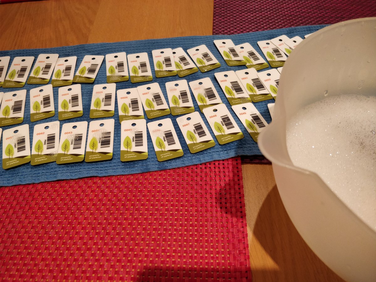 Timers reset, scanners charged, tokens washed (yes really!) and sorted. Almost ready for #parkrunday