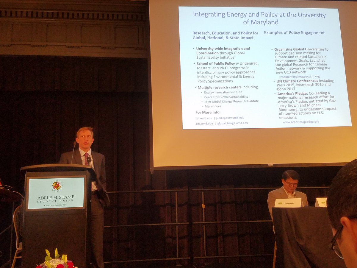 LeadersinEnergy's tweet photo. Professor Nathan Hultman of @UMDPublicPolicy on integrating #Energy and #PublicPolicy at the @UofMaryland #LEUMDX #LECONNECT https://t.co/BFD1gtaawC