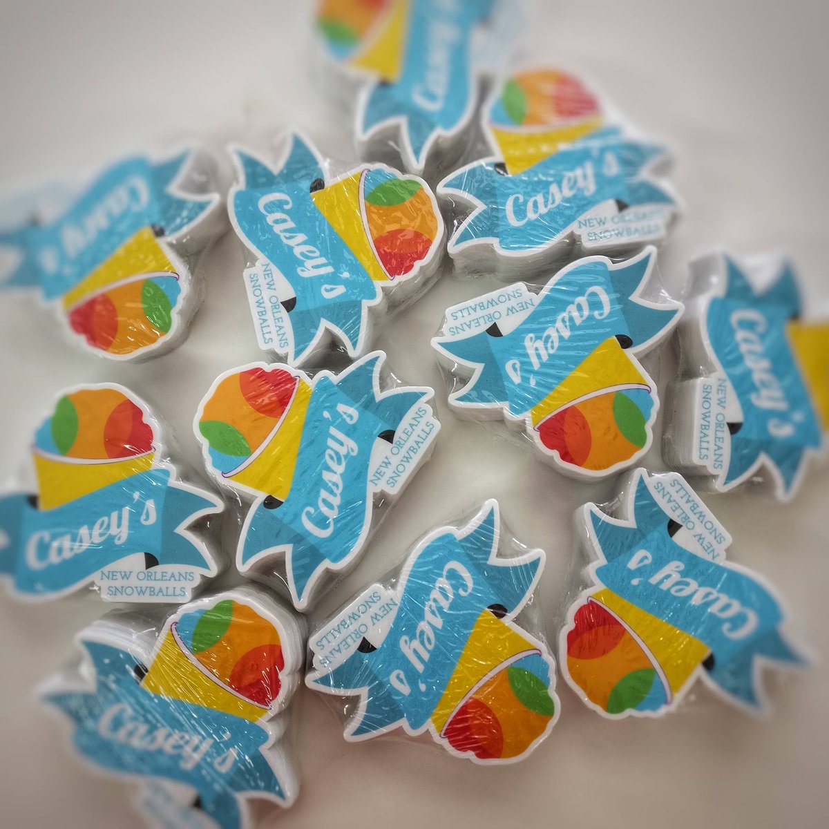 CaseysSnowballs's tweet photo. Stickers are in! Come grab one for $1.50 today. https://t.co/wLo3bp0F05