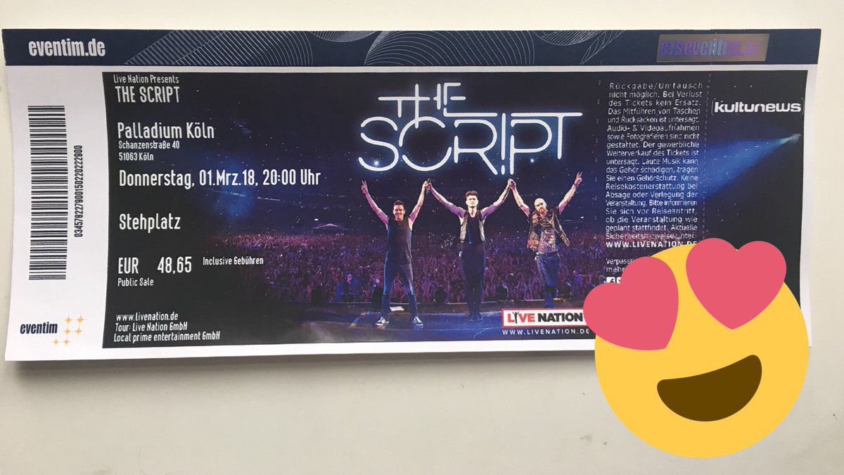 _thescript_ger's tweet image. I can’t believe that I haven’t posted this yet!!! But I’LL SEE @thescript NEXT WEEK 😍
That’s the best reward for all my exhausting exams at the moment 💪🏼
#FreedomChildTour #TheScriptFamily