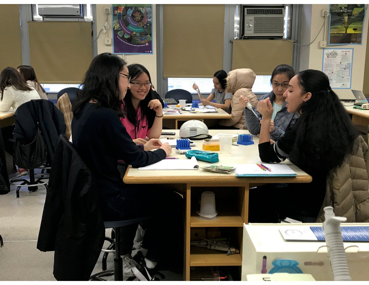 AlisonCucco's tweet photo. Smiles, science, and pipettes! The perfect combination for these stellar young scientists at this week's #UBRP Conservation Genetics course.  #Conservation #Genetics #HighSchoolers https://t.co/z8hpv7Uj8a