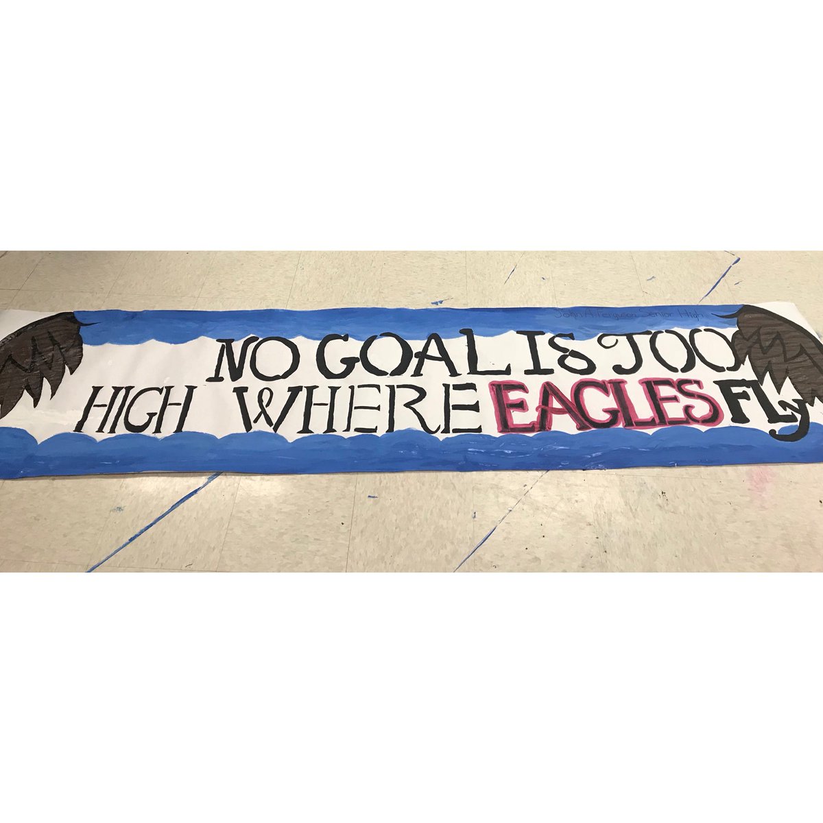 jaf_phs's tweet photo. To honor the 17 victims as well as the students and staff of Marjory Stoneman Douglas, John A Ferguson has created banners to display throughout Douglas High in order to help returning students transition into their new normal. #parklandstrong #msdstrong @FergusonSHS https://t.co/Otq5QbqhMi
