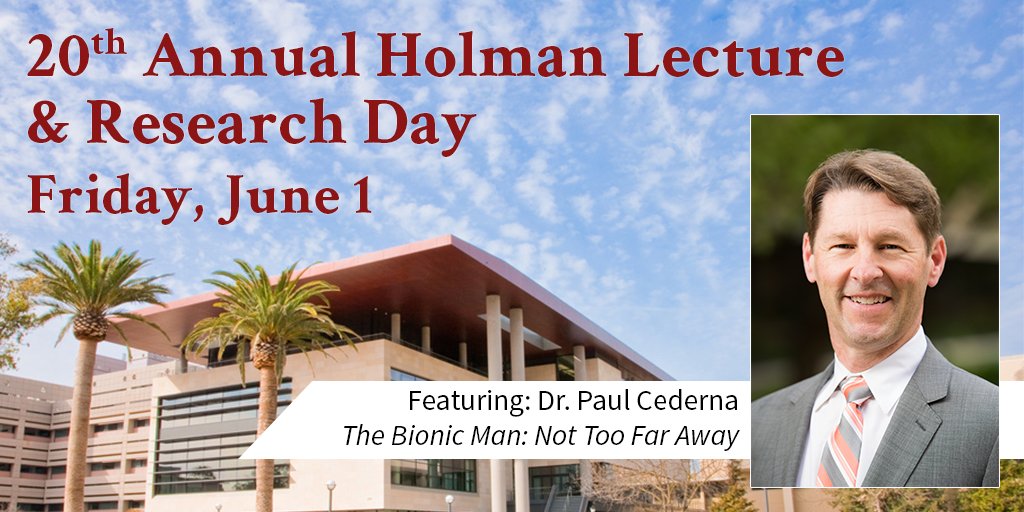 StanfordSurgery's tweet photo. Save the Date! Stanford Surgery's 20th Annual Holman Lecture &amp; Research Day will take place Friday, June 1 and feature Dr. Paul Cederna of  @UMichSurgery #Homan18 #surgEd https://t.co/jEmxJiHDti