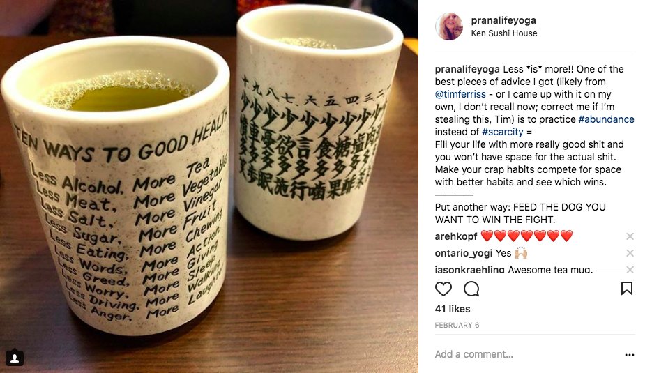 LESS &amp; MORE - 
instagram.com/p/Be3hVeqFrTs/