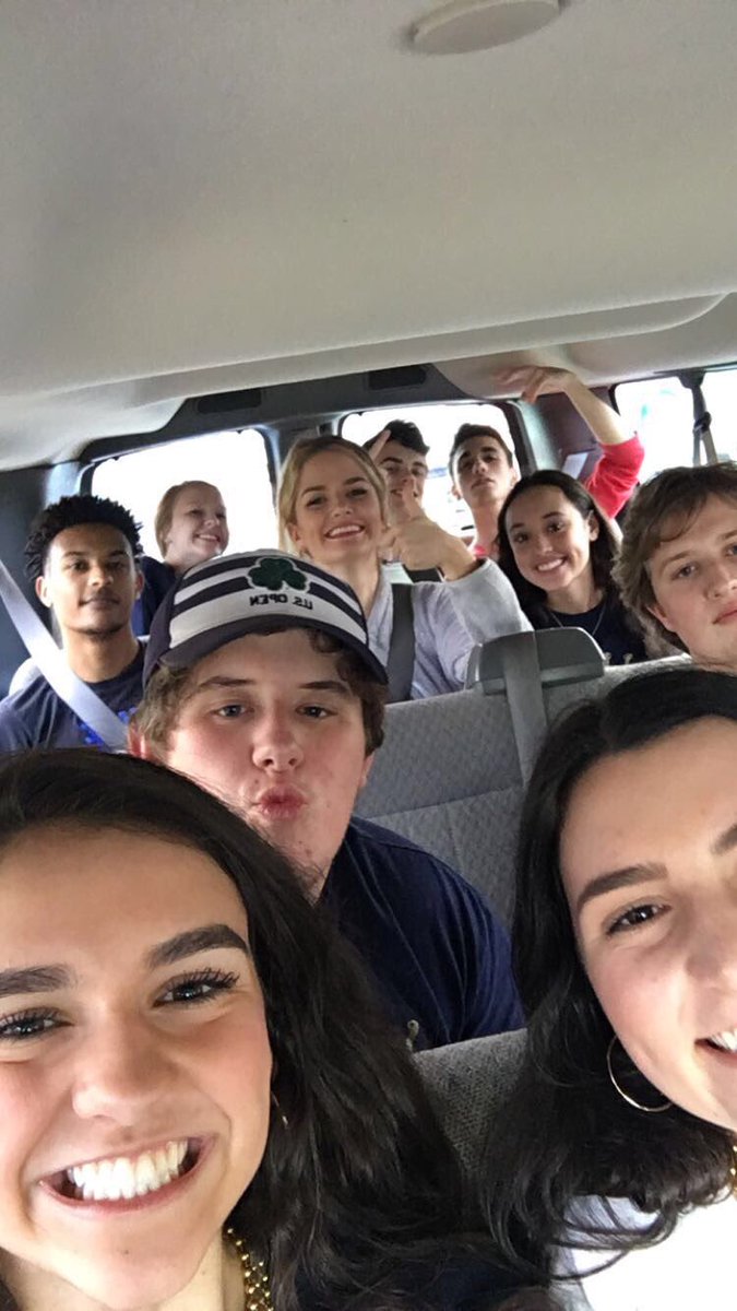 AmyTheHalseys's tweet photo. Thank you @twcpbasketball for letting us tag along on the caravan! #playoffs #CPtillwedie #fanvan https://t.co/pbXyPUtWNr