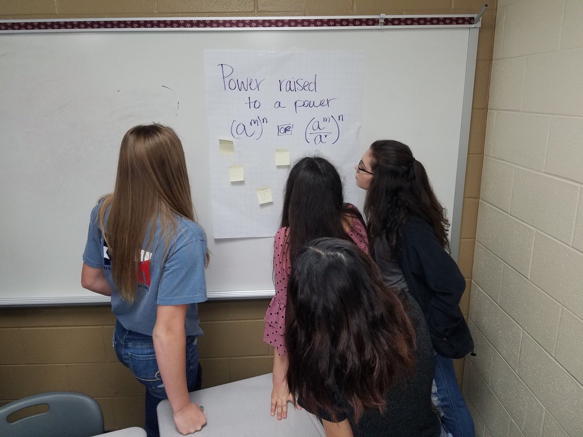 MrsRuthieFord's tweet photo. Discovering the rules of Exponents in Algebra 2!! @PalkerMath @CyRanchHS @cfisdmath #CyRanchMath https://t.co/lndwwZip4r
