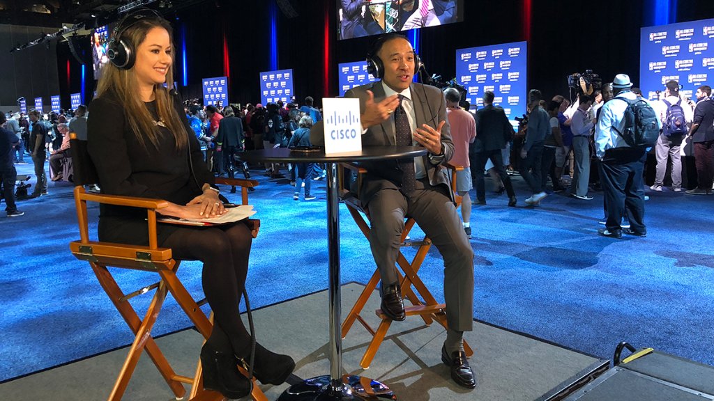 Cisco's tweet image. The ⭐️s were out in full force at #NBAAllStar2018 last weekend - and Cisco was right in the center of the action. 🏀 cs.co/6018DRuig