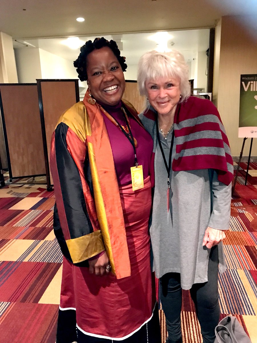 Just met <a href="/ByronKatie/">Byron Katie</a> who is speaking <a href="/Wisdom2conf/">Wisdom 2.0</a> - so lovely, so approachable, so aligned, so warm &amp; so connected to the light! #Wisdom20conf is such a great event for accelerating your own #consciousness