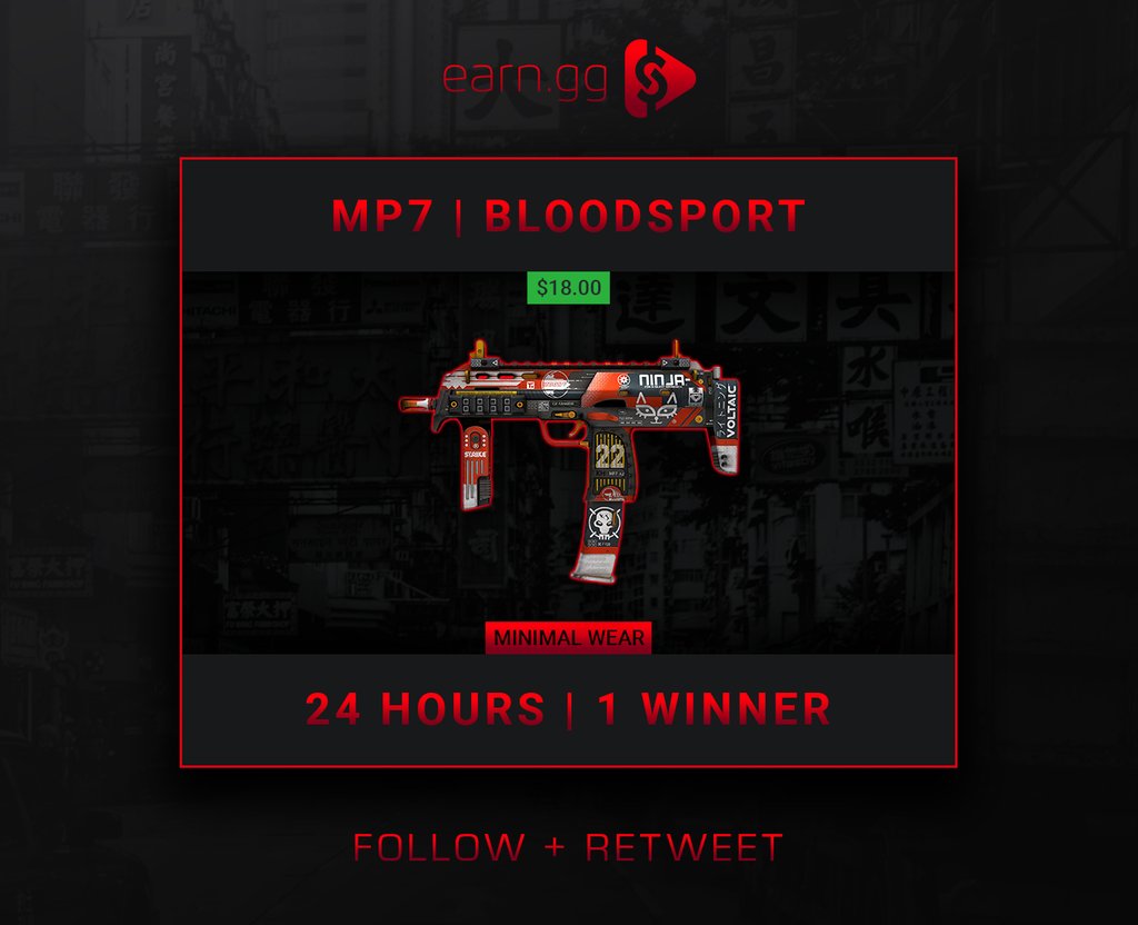 elootgg's tweet image. GIVEAWAY!

MP7 | Bloodsport (Minimal Wear)

To Enter:
  • Follow @earnggofficial,
  • Retweet

Winner in 24 hours!