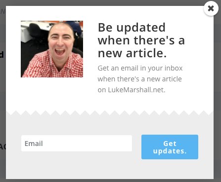 marshwah's tweet image. I've been writing/journalling/blogging since the days of the now defunct OpenDiary. 

Very pleased to have finally got my shit together and added an email optin to LukeMarshall.net. 

Hello world!

#problogger #goingpro #soprorightmeow