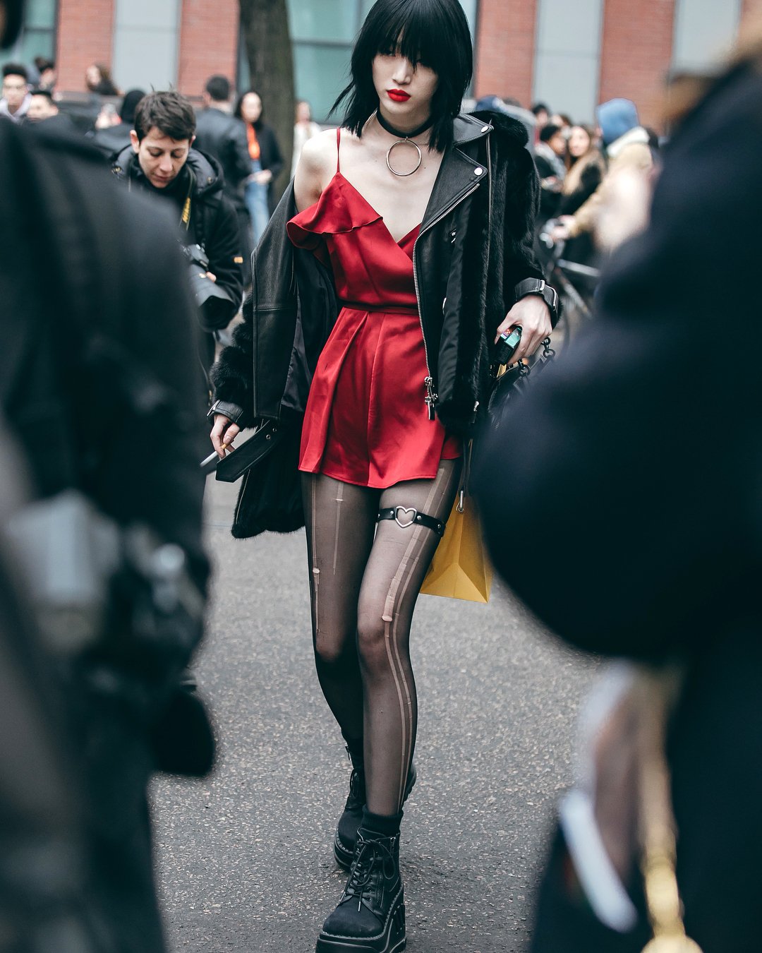 Black-is-no-colour — Street Style; Sora Choi during Milan Fashion Week