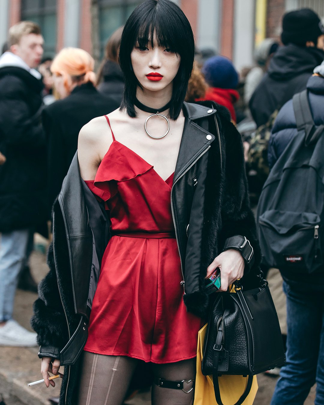 Black-is-no-colour — Street Style; Sora Choi during Milan Fashion Week