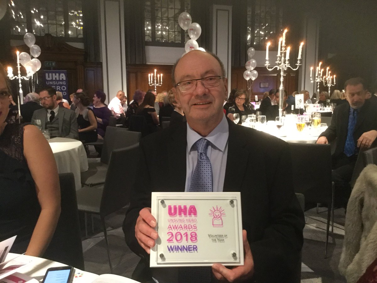 The winner of the Volunteer of the Year award is our Mike Kemp! Congratulations! <a href="/UnsungHeroAward/">Unsung Hero Awards</a> #UHAwards18