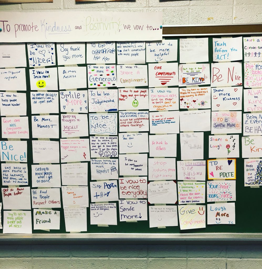 Today, we made vows to spread kindness and positivity by starting with ourselves. What can you do to spread kindness? #positivityfriday #bekind