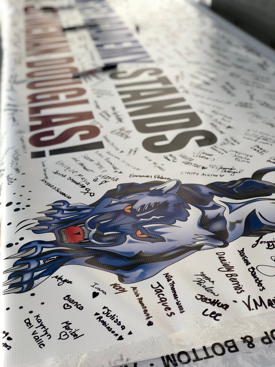 SGAEvents's tweet photo. Somerset stands with Stoneman Douglas! We will deliver this banner to MSD on Sunday. #gopanthers #msdstrong #neveragain 🐾 ❤️ 🦅 https://t.co/WPPZnTqRSk