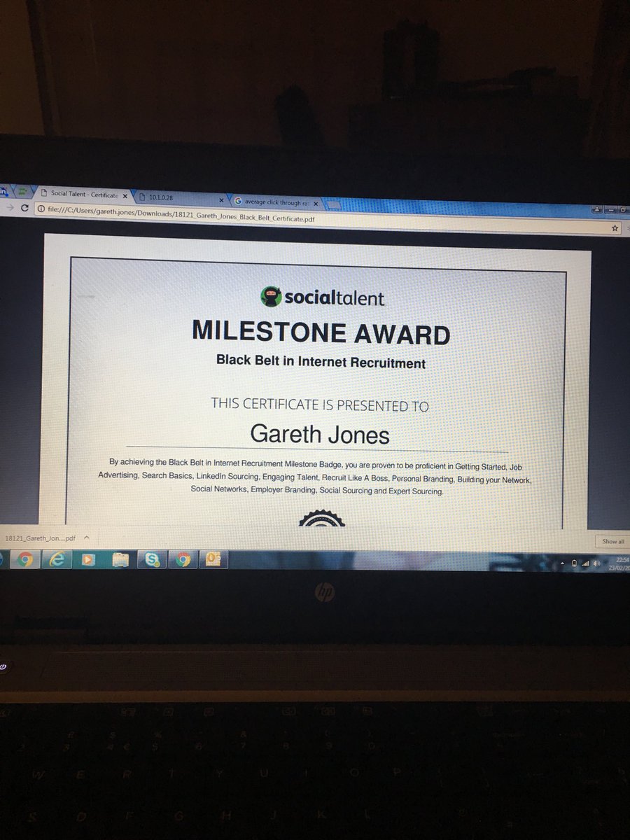 RecruiterGareth's tweet photo. Whoop whoop 👌🏻 now back to the Steongbow @SocialTalent https://t.co/DwZeCe34rk