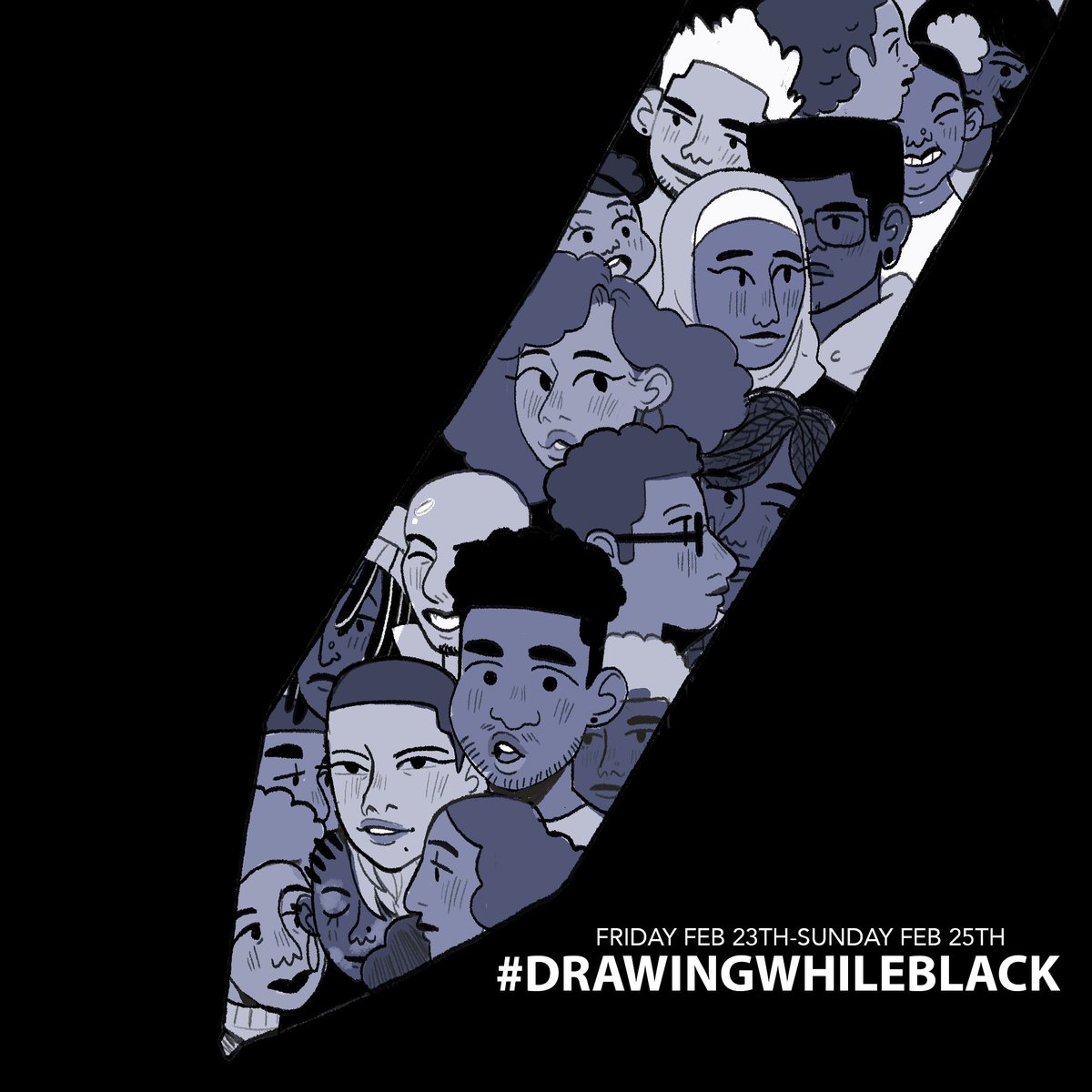 abellehayford's tweet photo. relaunching #drawingwhileblack this weekend for #BlackHistoryMonth! Let's end February right!  🙌🏿 https://t.co/DbZuUhxB6q