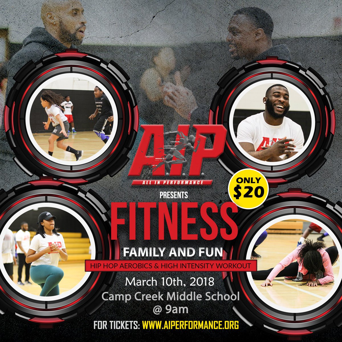 aip_lou's tweet image. Family, Fitness and FUN! March 10th @9am. Come out and bring the family. Workouts for all ages!!! #AIP #ALLINPERFORMANCE #ATLANTA