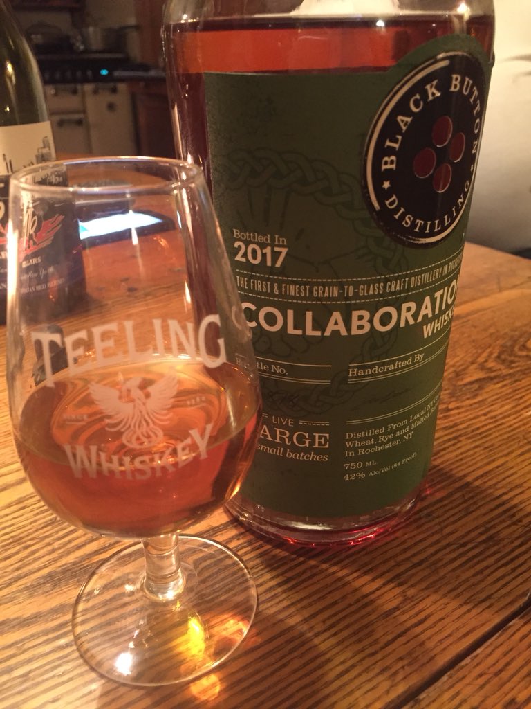 VioletMary's tweet image. What’s up, Friday?! Spending a portion of the evening with our dear friends, @BlackButton85 with an @OBegleyWhiskey collaboration! #fridayfeels #blackbutton #teelingwhiskeyrepresent #bourbon