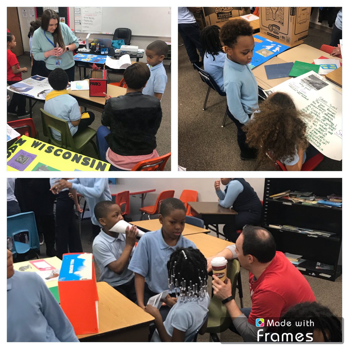 Fireman3rdGrade's tweet photo. 3rd grade did a great job sharing their learning from their state projects today!  #2kschool https://t.co/C7myqoHlcI
