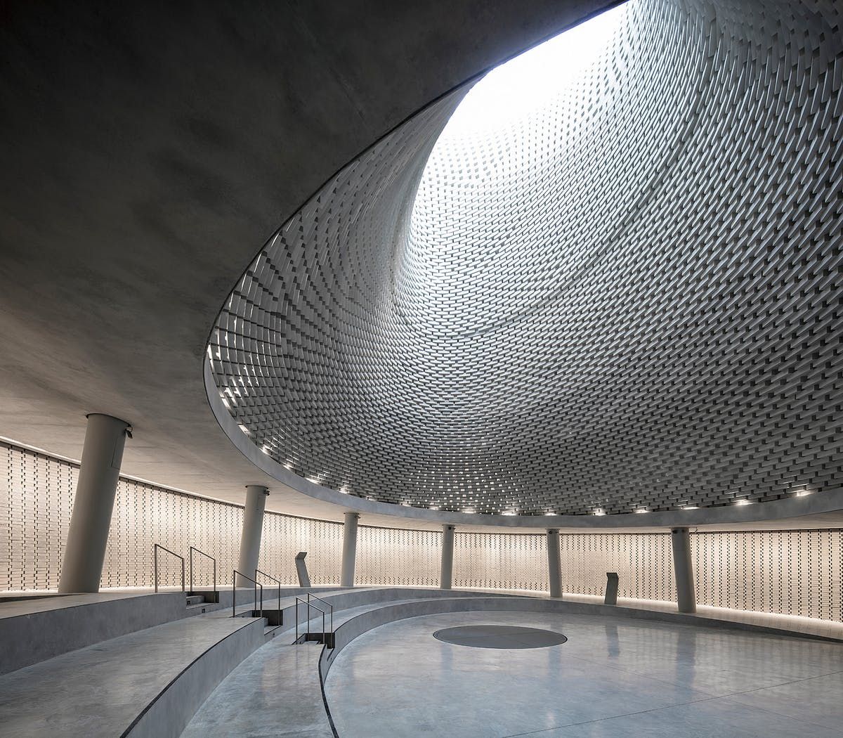 archinect's tweet image. A walk through the Mount Herzl Memorial Hall in Jerusalem bit.ly/2onmJsI