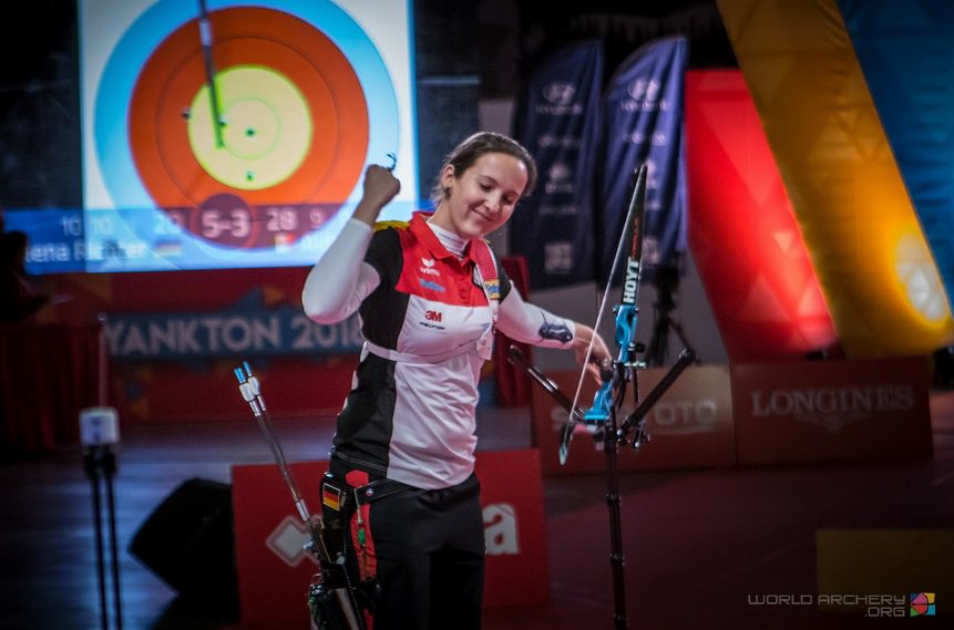 Elena Richter took double gold in the World Archery Championship in Yankton moveoarchery.com/articulo/loren…