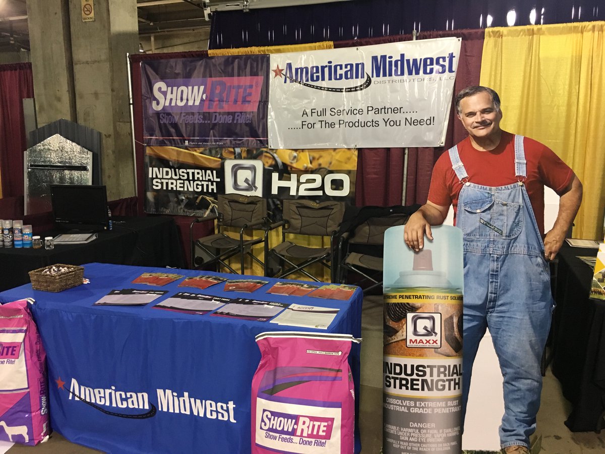 Join American Midwest Distributors at the Western Farm Show (American Royal Complex, Kansas City) Fri-Sun, Booth #839. <a href="/QMaxxProducts/">QMaxx Products</a> is there. Grab a selfie with our Big <a href="/maxarmstrong/">Max Armstrong</a> sign.