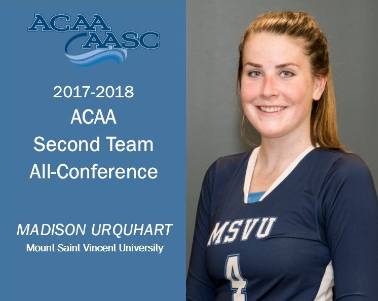 Congrats to MSVU Women's volleyball Madison Urquhart #so proud #gomysticsgo