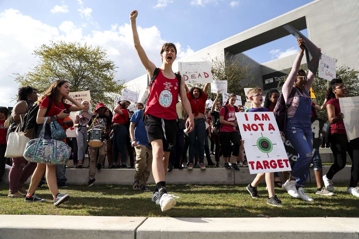 TBTimes_Photo's tweet photo. #BlakeHigh #students march in protest of #gunviolence. Photos @monica_herndon @TB_Times https://t.co/YGjAe9uL3P https://t.co/kRnboaLq8e