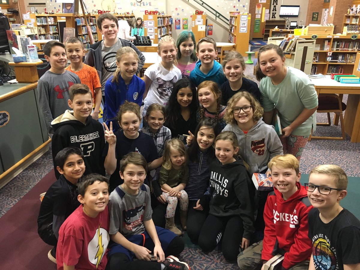 We had a special visitor today during media! #honorarystudent #theteacherskid